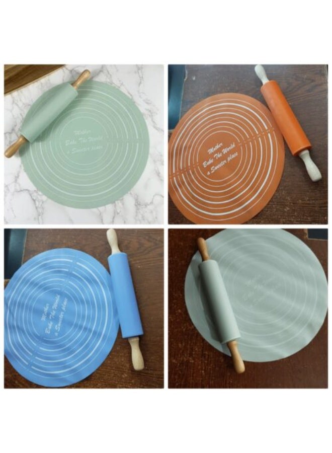 Silicone Baking Mat for Pastry with Measurement Circles – Non-Stick Dough Rolling Pad, Heat Resistant Reusable Kneading Surface for Bread, Pizza & Cookies - Image 5